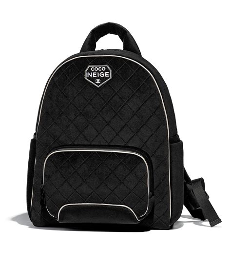 chanel calfskin shearling backpack|Chanel black and white handbags.